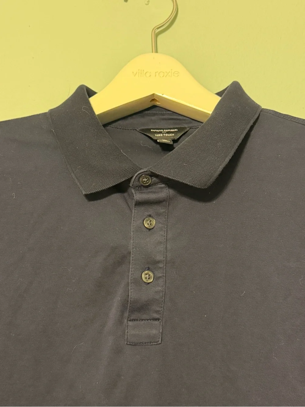 Banana Republic Long Sleeve Polo in Navy Blue